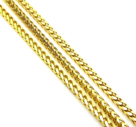 10K Yellow Gold 1.8MM Diamond Cut Franco Chain