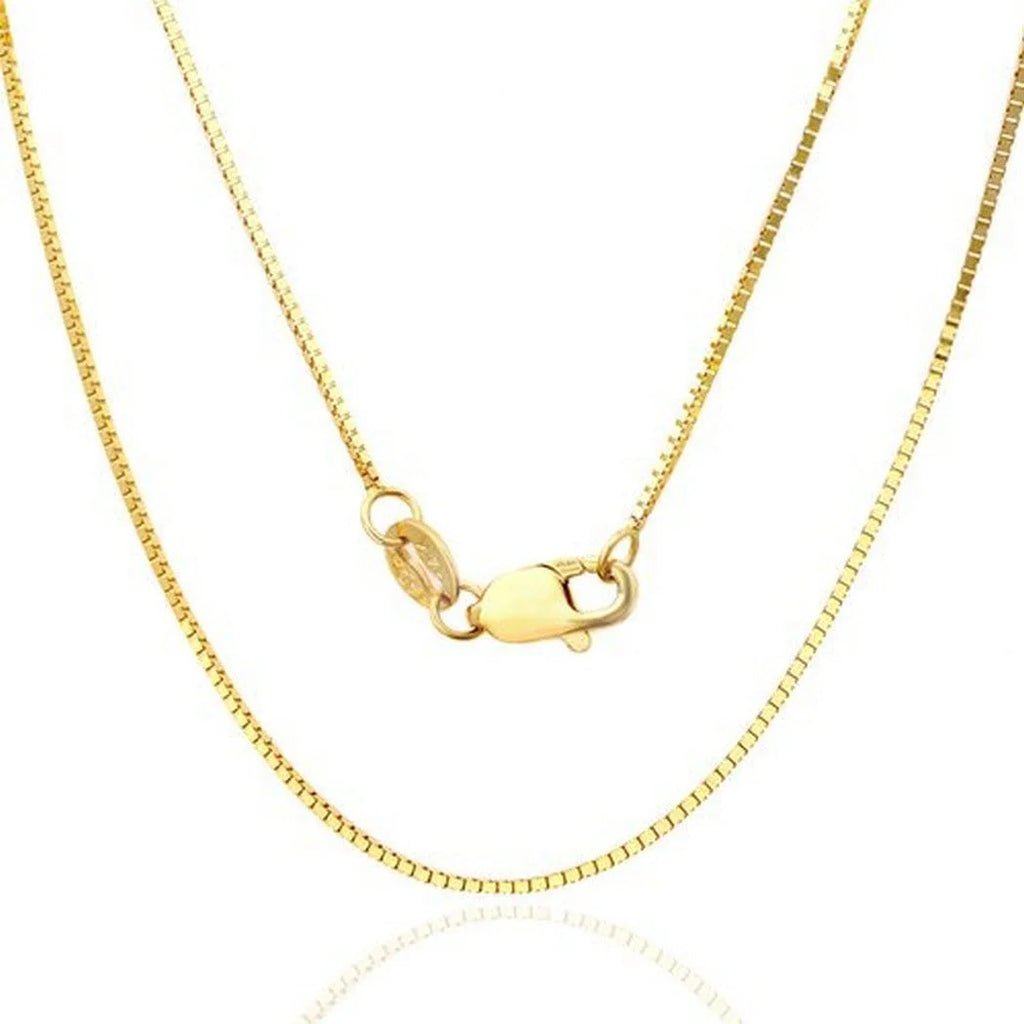 10K Yellow Gold 2.5MM Box Necklace Link Chain