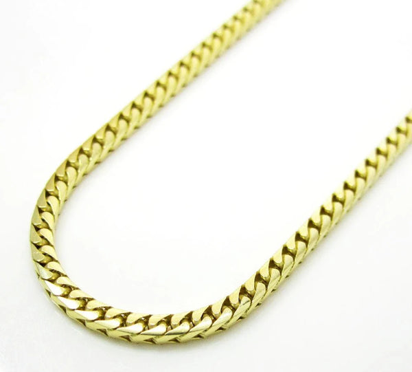 10K Yellow Gold 2.2MM Diamond Cut Franco Chain