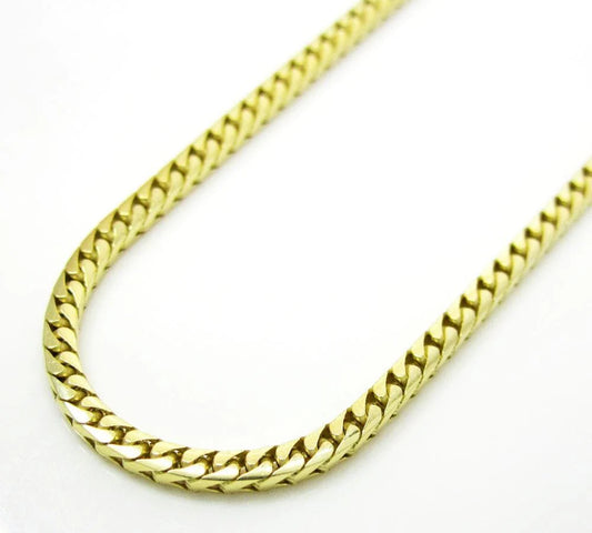 10K Yellow Gold 2.2MM Diamond Cut Franco Chain