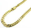 4.5MM 14K Yellow Gold Cuban Link Chain Necklace