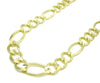 10.5MM 10K Gold Hollow Figaro Link Chain
