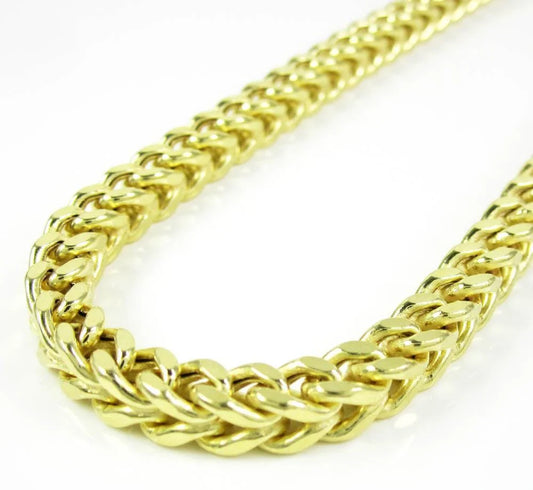 10K Yellow Gold 5.5MM Hollow Franco Chain