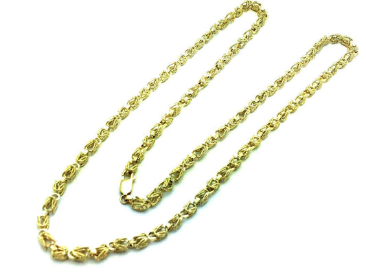 9MM Womens 10K Yellow Gold Turkish Style Link Chain