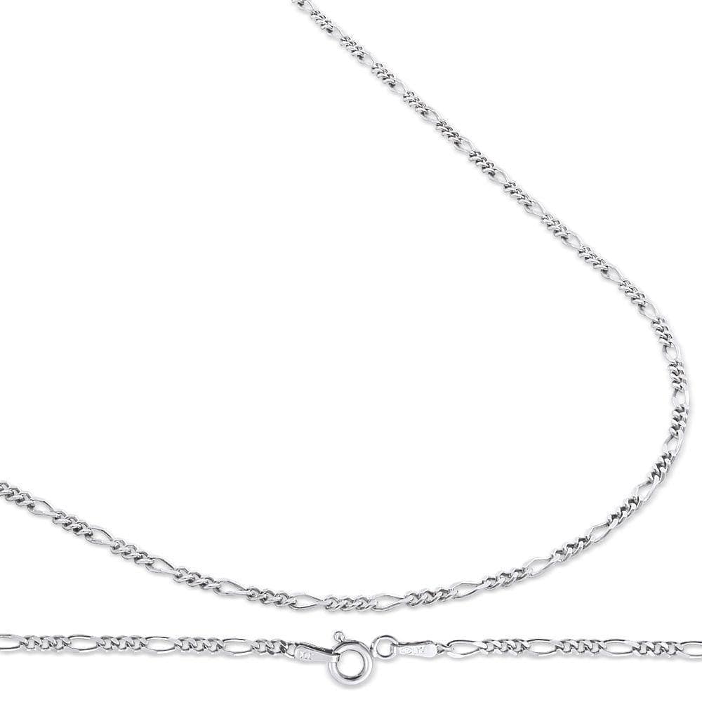 2.5MM 925 Sterling Silver Figaro Link Chain Necklace