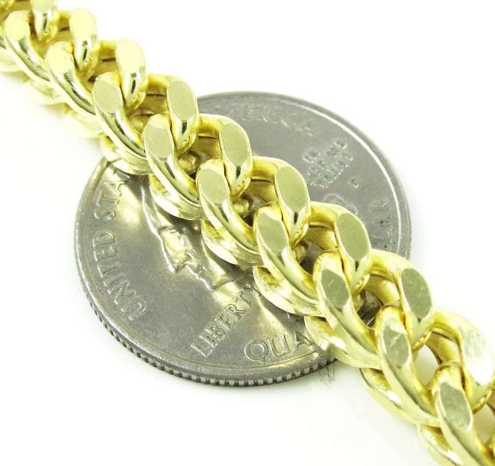 10K Yellow Gold 7MM Hollow Franco Chain