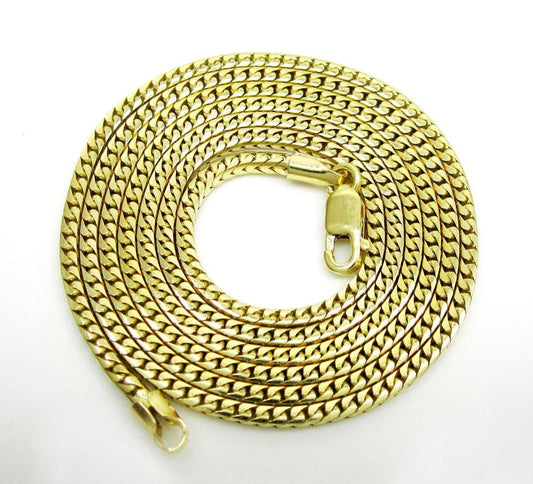 10K Yellow Gold 2.2MM Diamond Cut Franco Chain