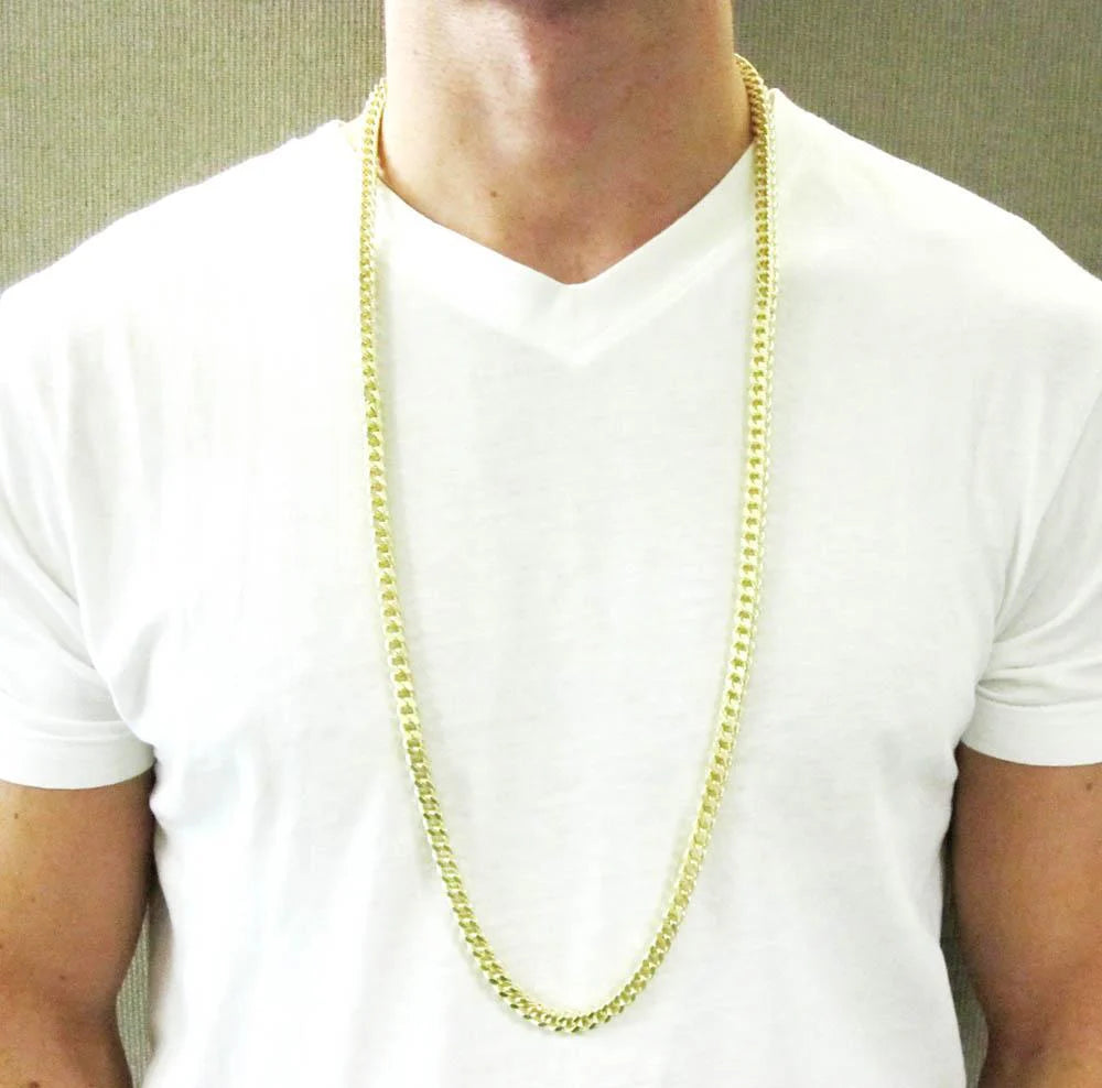 10K Yellow Gold 5.5MM Hollow Franco Chain