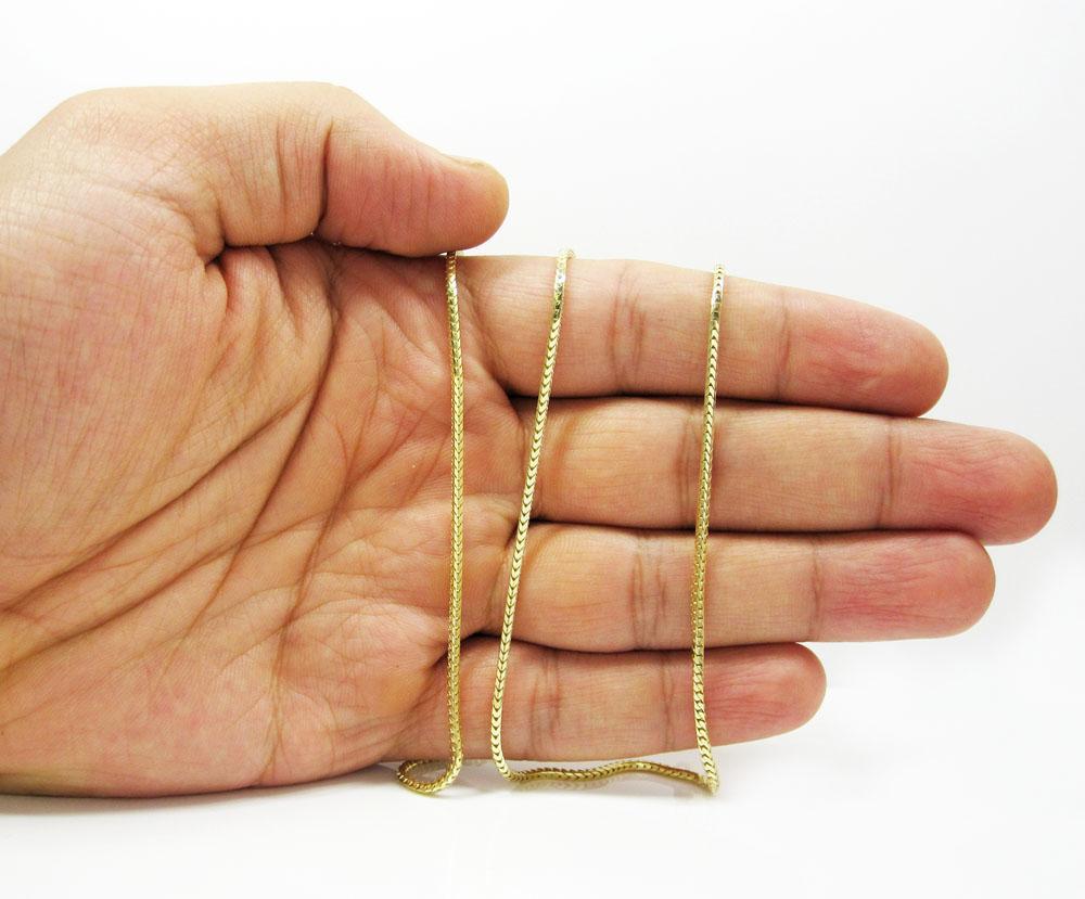 10K Yellow Gold 2.2MM Diamond Cut Franco Chain