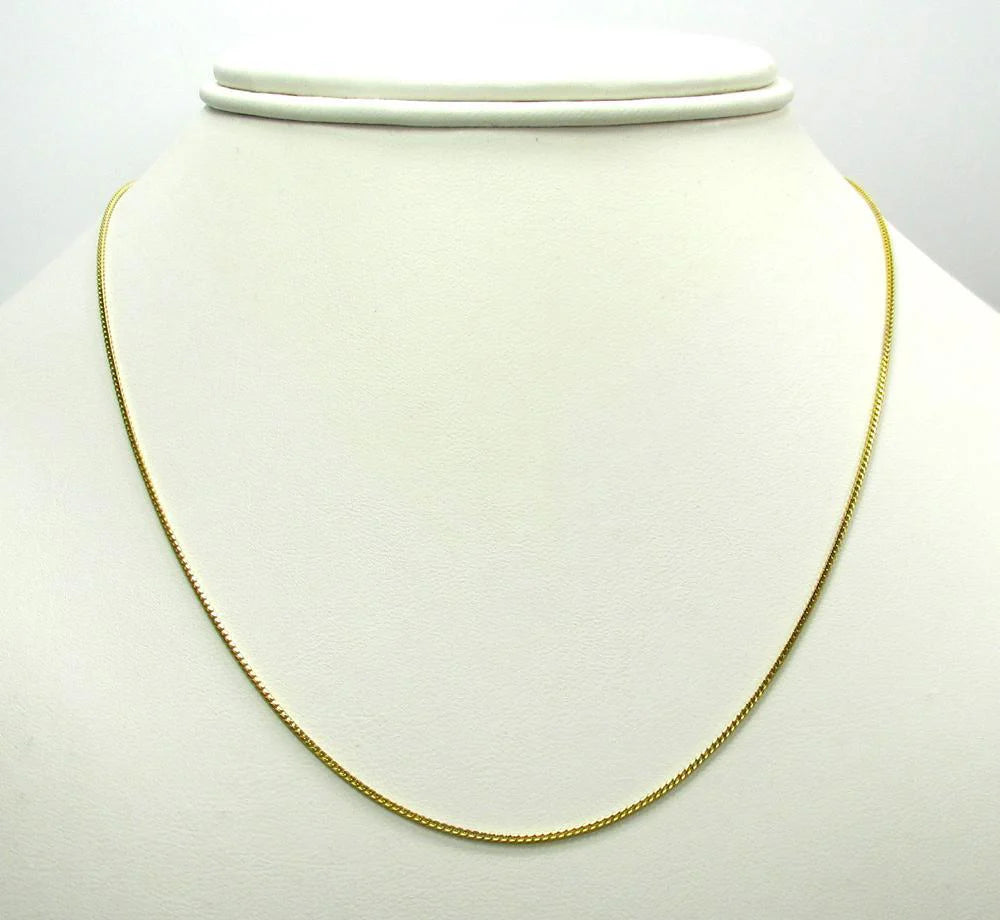 10K Yellow Gold 1.8MM Diamond Cut Franco Chain