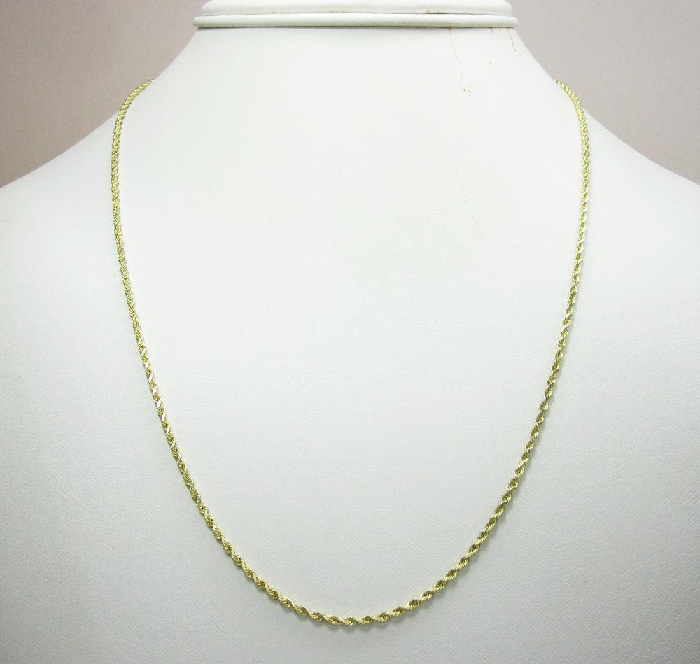 10K Yellow Gold 4MM Hollow Rope Chain