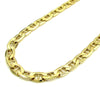 14K Yellow Gold Men's 5MM Concave Mariner Chain