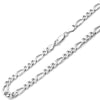 14K White Gold Men's 8MM Figaro Chain