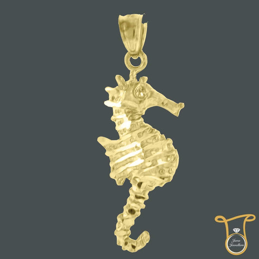 10kt Yellow Gold Seahorse Animal Fashion Charm Pendant