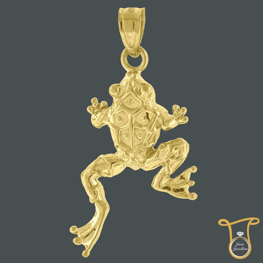 10kt Yellow Gold Frog Animal Fashion Charm Pendant