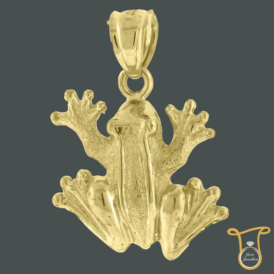 10kt Yellow Gold Fashion Charm Women's Frog Animal Pendant