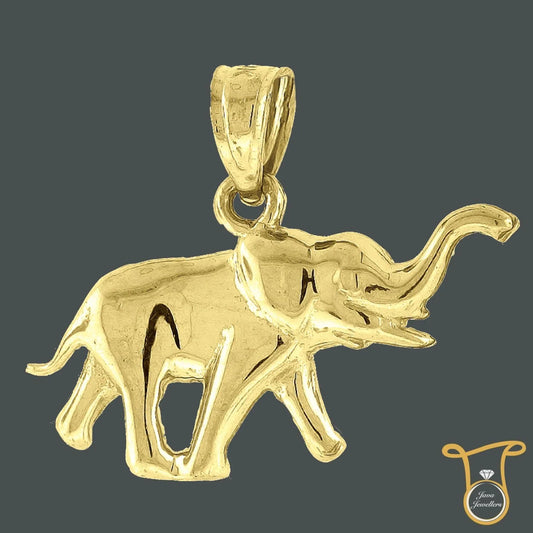 Women's 10kt Yellow Gold Elephant Charm Fashion Pendant