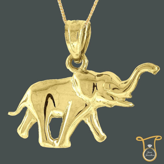 Women's 10kt Yellow Gold Elephant Charm Fashion Pendant