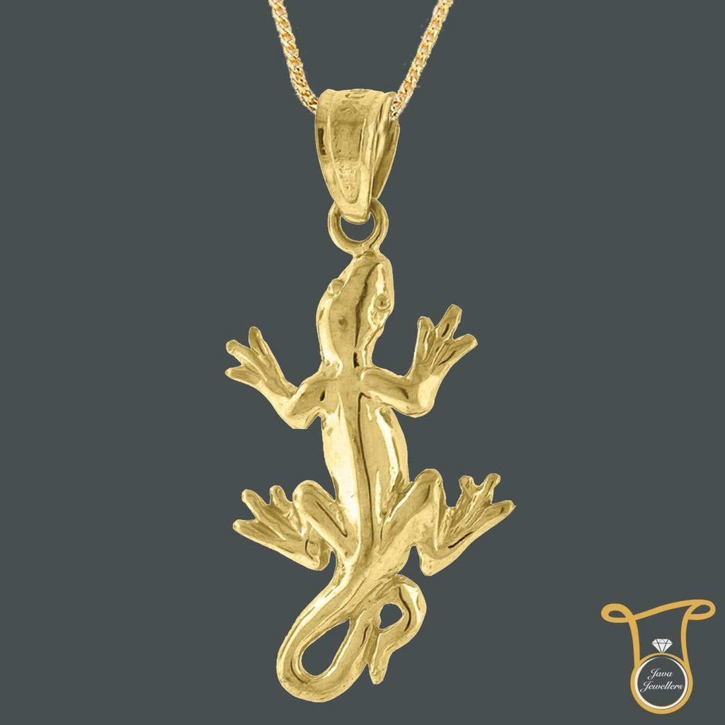 10kt Yellow Gold Lizard Animal & Insects Fashion Charm Pendant