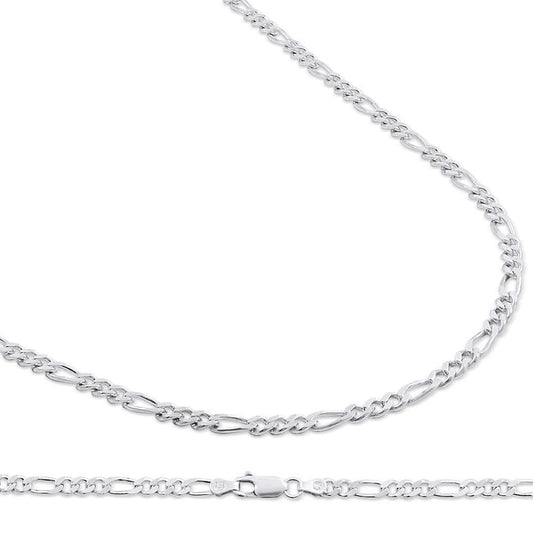 4.5MM 925 Sterling Silver Figaro Link Chain Necklace