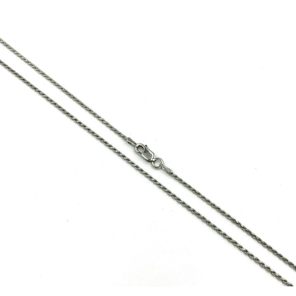 925 Sterling Silver 1MM Rope Chain Necklace