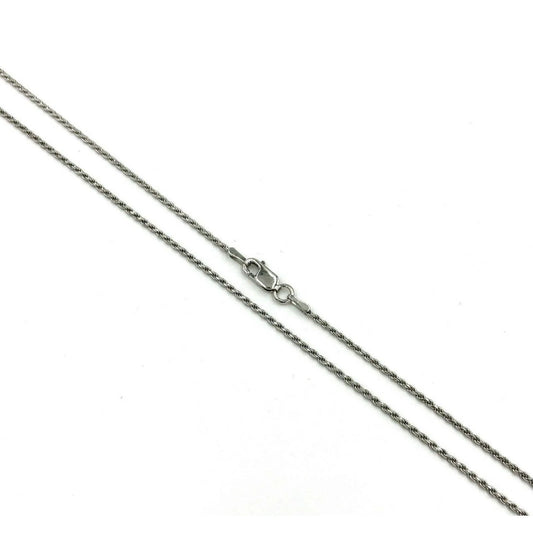 925 Sterling Silver 1MM Rope Chain Necklace