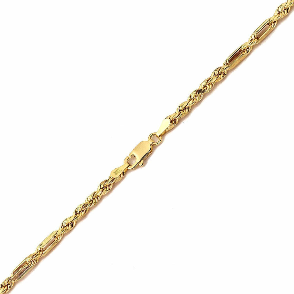 10K Yellow Gold 4MM Hollow Milano Chain Necklace