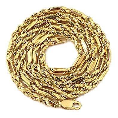 10K Yellow Gold 4MM Hollow Milano Chain Necklace
