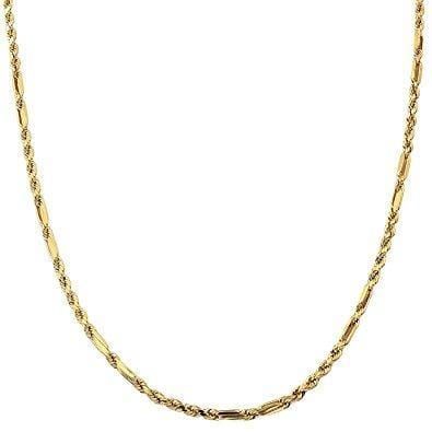10K Yellow Gold 4MM Hollow Milano Chain Necklace